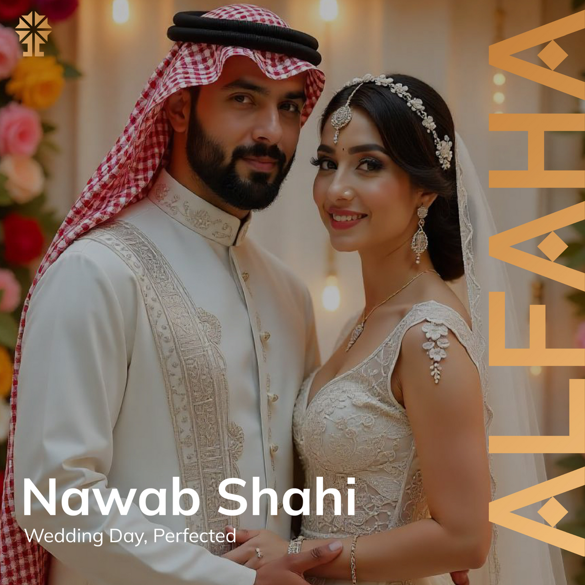 ALFAHA™ Nawab Shahi in an elegant, formal setting – ideal for weddings, upscale gatherings, and occasions that call for sophistication.