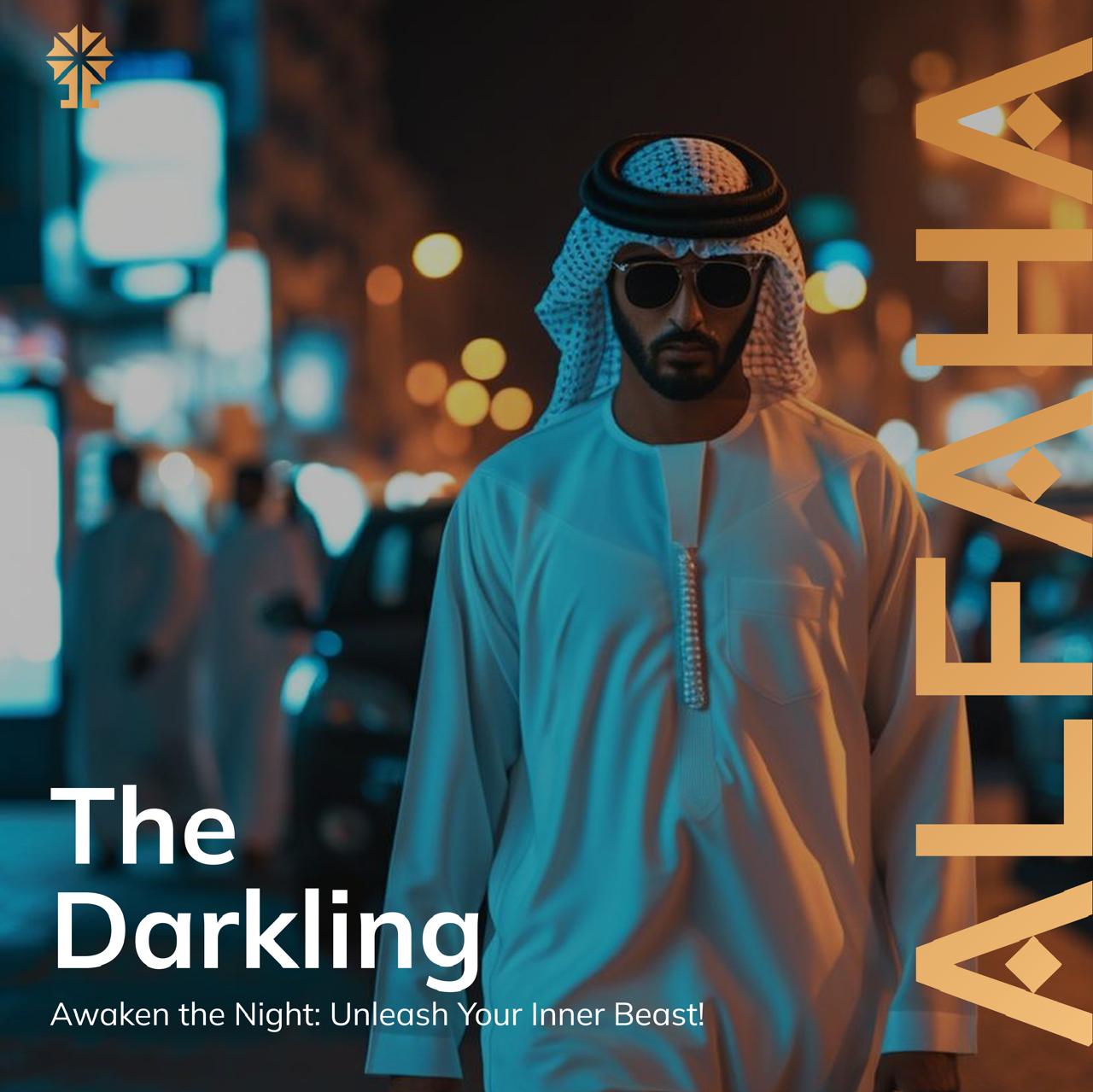 ALFAHA™ The Darkling in a vibrant nightlife setting, perfect for parties and events, designed to captivate and turn heads with its earthy, woody, and bold profile.