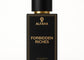 Forbidden Riches by ALFAHA – 50ml men's perfume bottle, ambery woody Eau de Parfum on white background