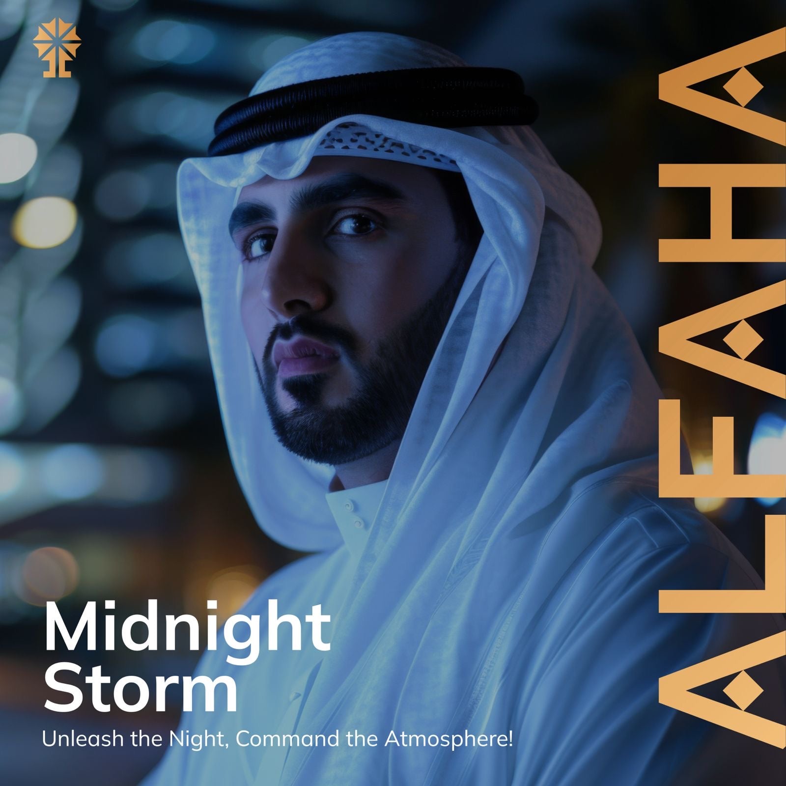 ALFAHA™ Midnight Storm in action – the perfect fragrance for upscale gatherings, commanding attention and confidence from day to night.