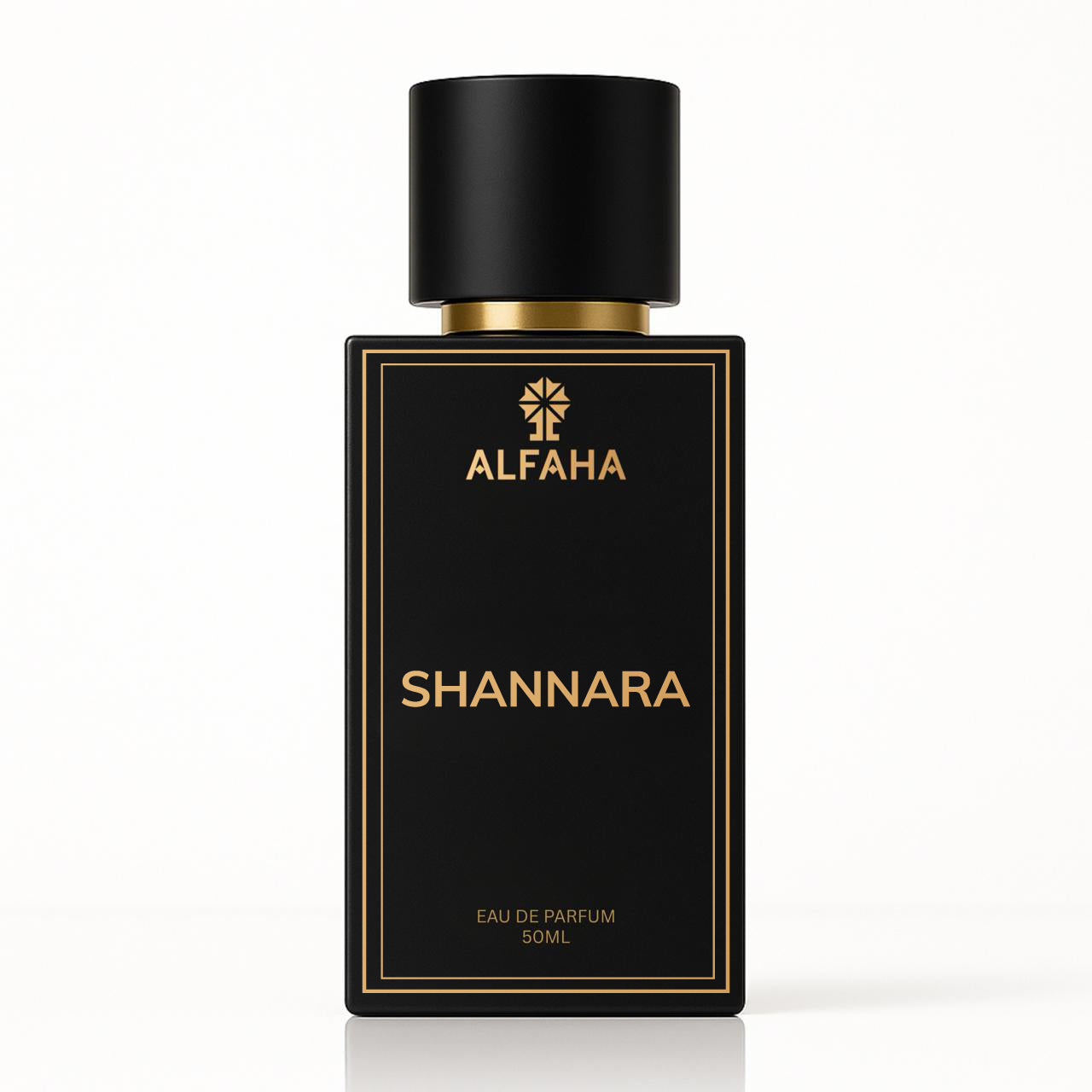 Shannara by ALFAHA – 50ml women’s perfume bottle, floral ambery Eau de Parfum on white background
