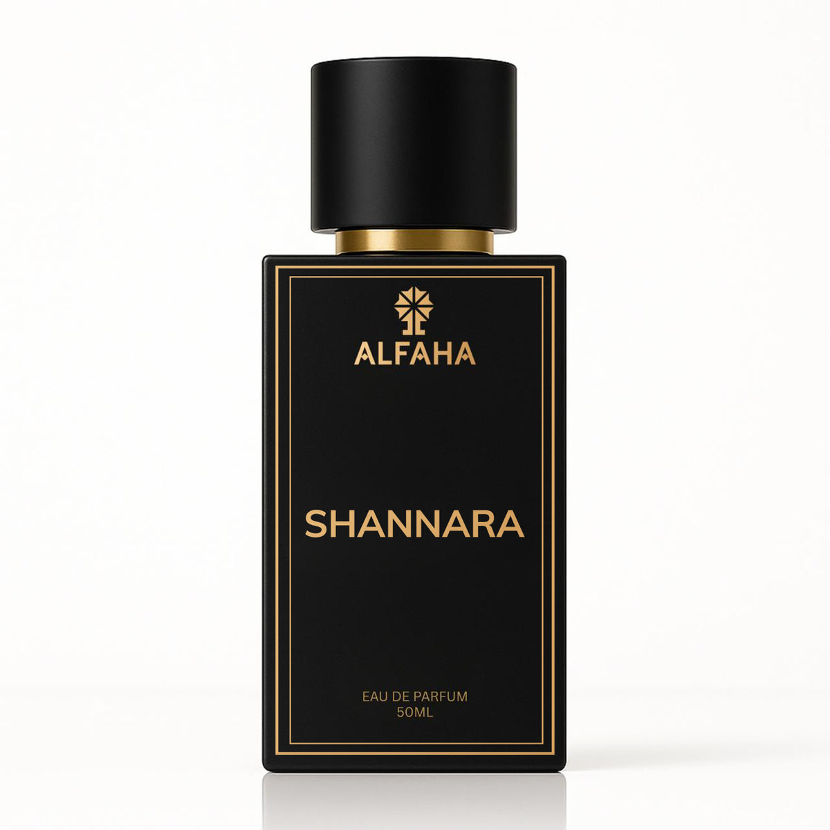 Shannara by ALFAHA – 50ml women’s perfume bottle, floral ambery Eau de Parfum on white background